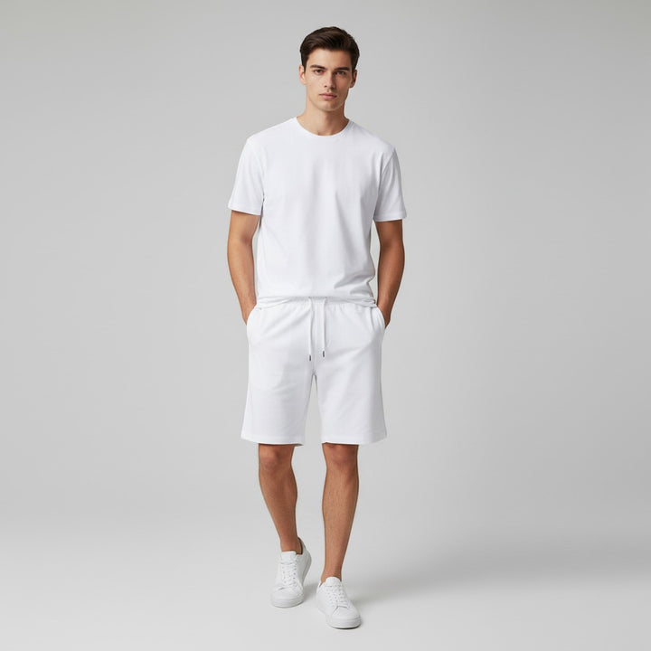 Men’s Short Sleeve T-Shirt and Shorts Set-Bon Voyage Vintage