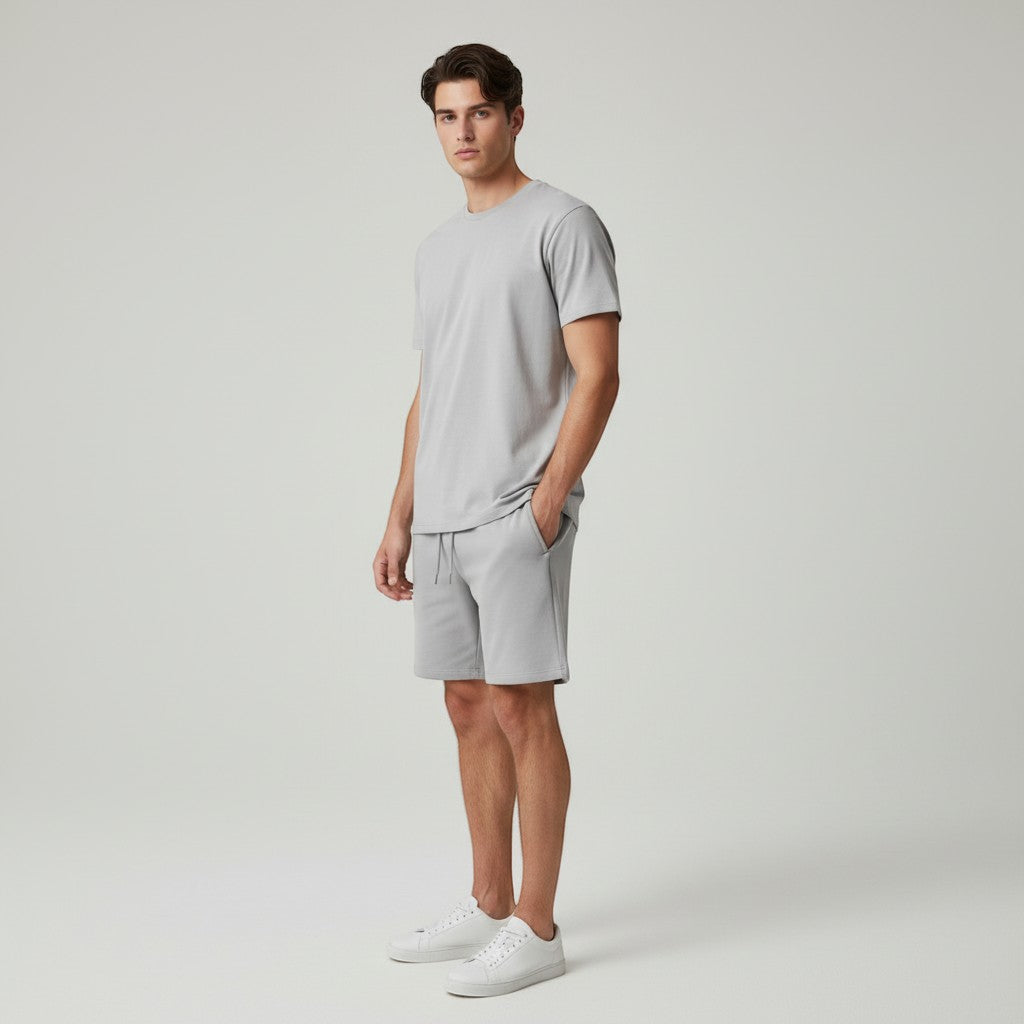Men’s Short Sleeve T-Shirt and Shorts Set-Bon Voyage Vintage