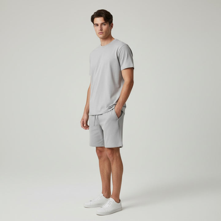 Men’s Short Sleeve T-Shirt and Shorts Set-Bon Voyage Vintage
