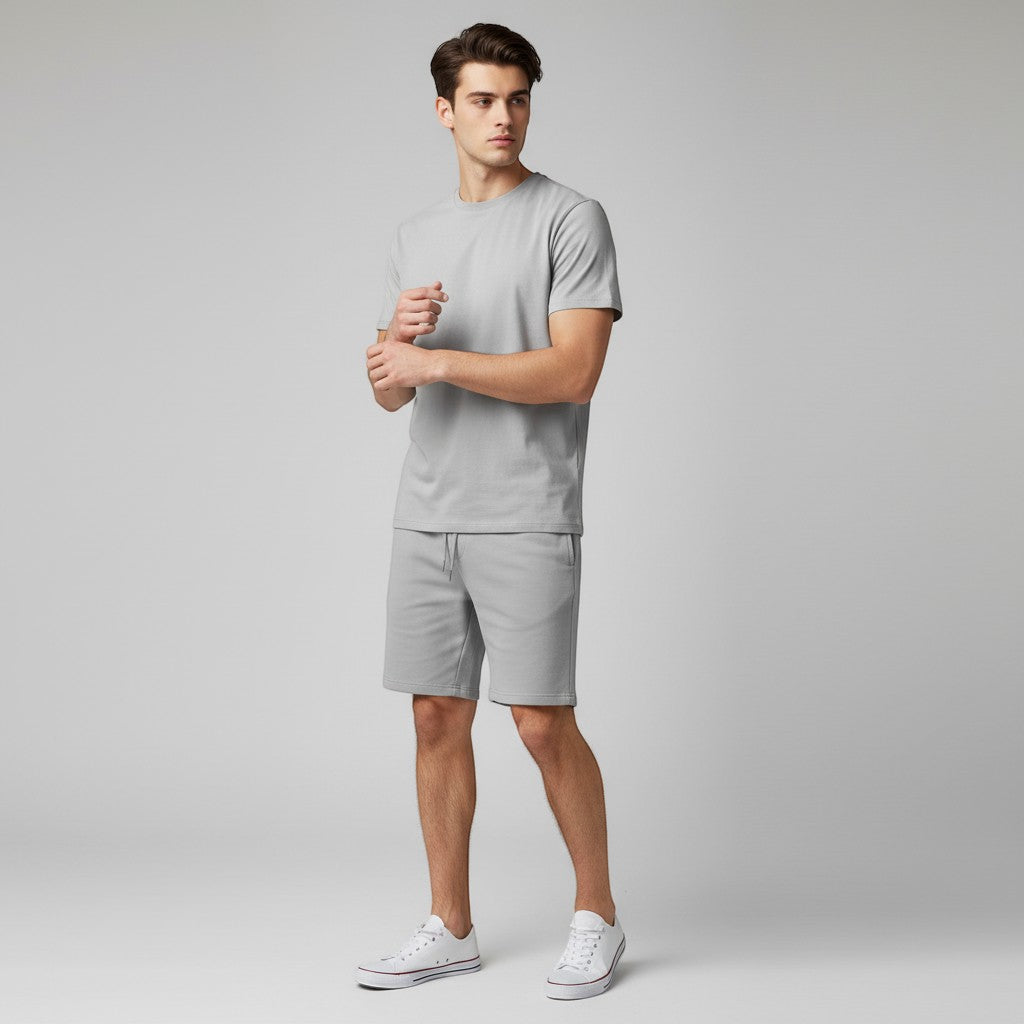 Men’s Short Sleeve T-Shirt and Shorts Set-Bon Voyage Vintage