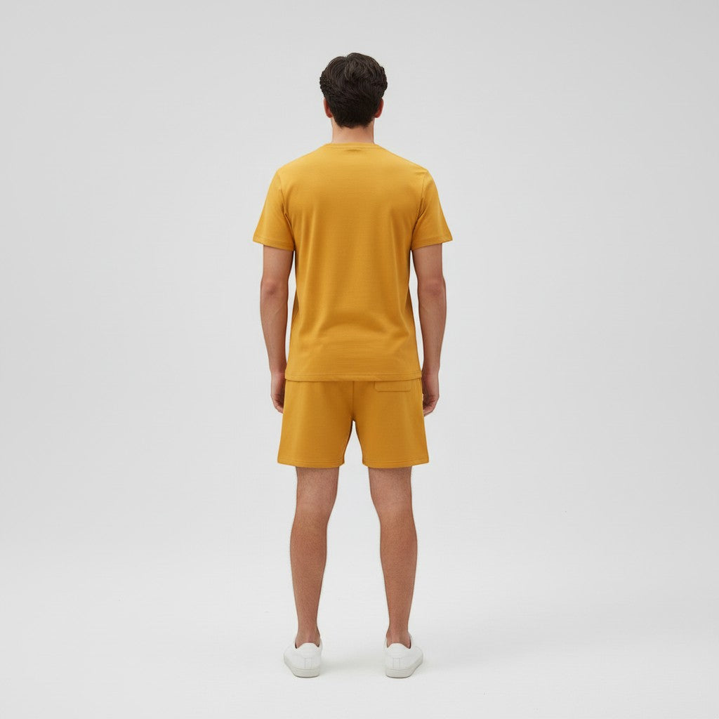 Men’s Short Sleeve T-Shirt and Shorts Set-Bon Voyage Vintage