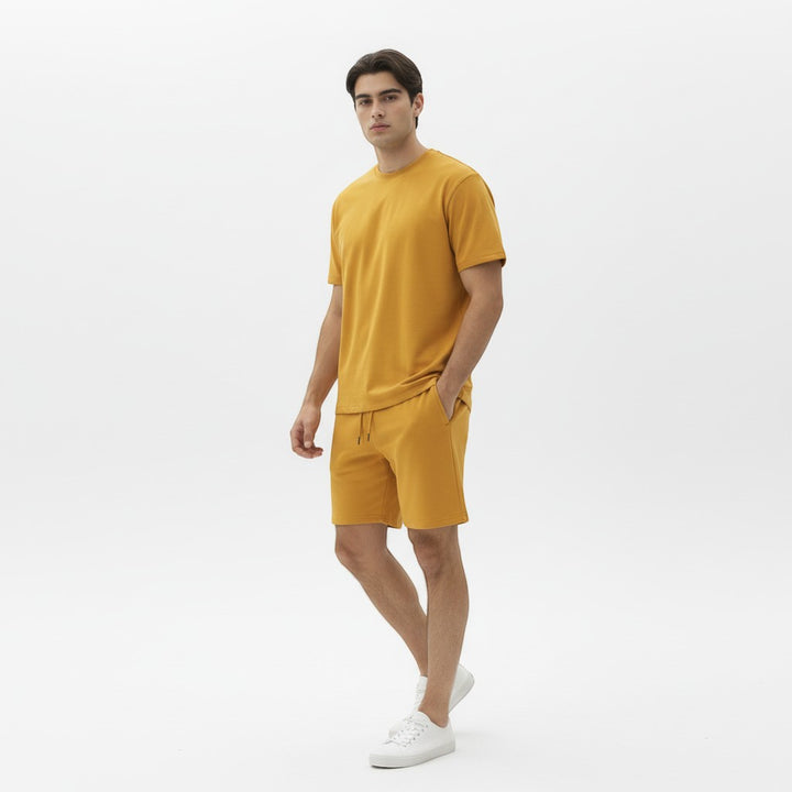 Men’s Short Sleeve T-Shirt and Shorts Set-Bon Voyage Vintage