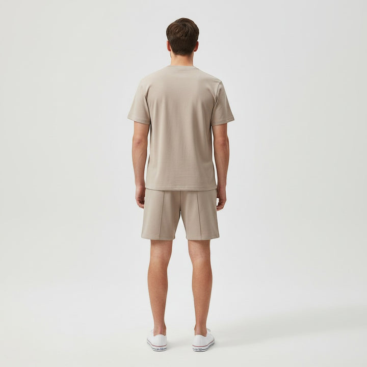 Men’s Short Sleeve T-Shirt and Shorts Set-Bon Voyage Vintage
