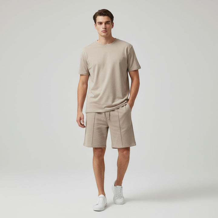 Men’s Short Sleeve T-Shirt and Shorts Set-Bon Voyage Vintage