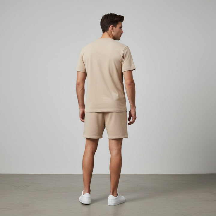 Men’s Short Sleeve T-Shirt and Shorts Set-Bon Voyage Vintage