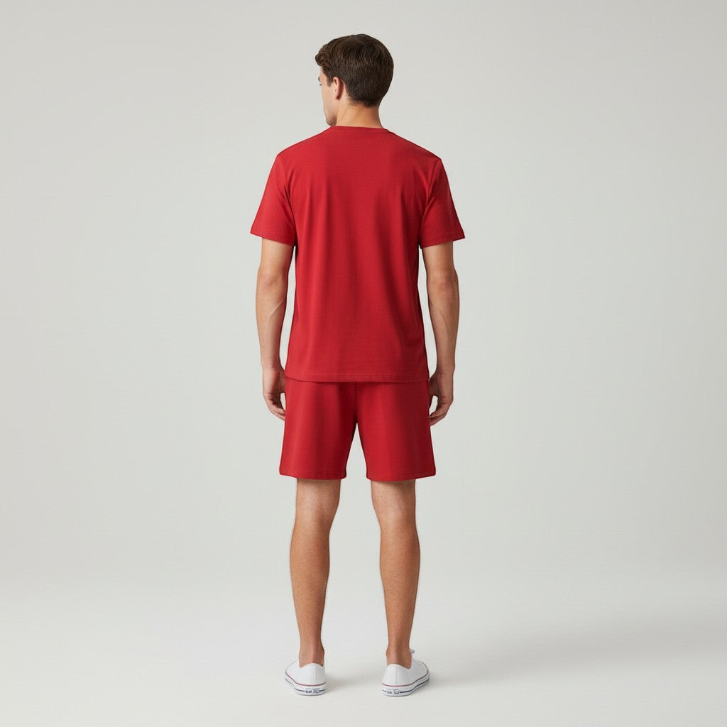 Men’s Short Sleeve T-Shirt and Shorts Set-Bon Voyage Vintage
