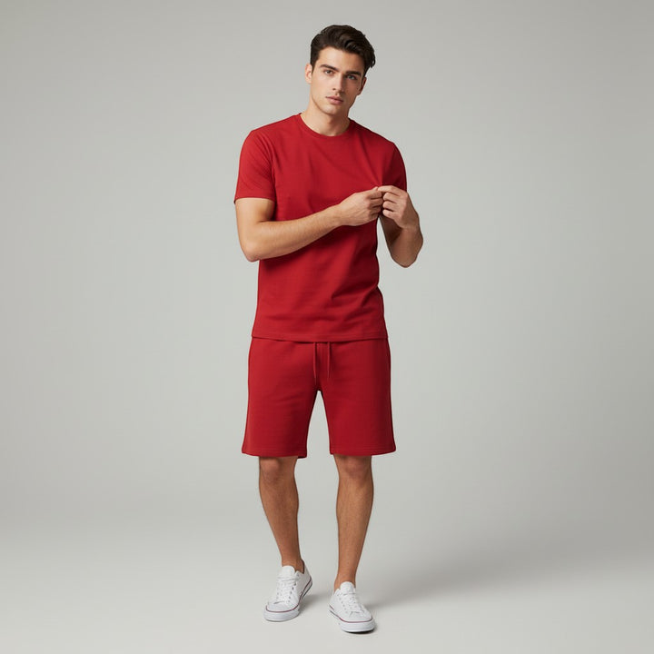 Men’s Short Sleeve T-Shirt and Shorts Set-Bon Voyage Vintage