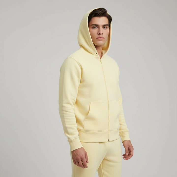 Men’s Tech Fleece Football Jersey Tracksuit Full Zip Hoodie and Joggers Set-Bon Voyage Vintage