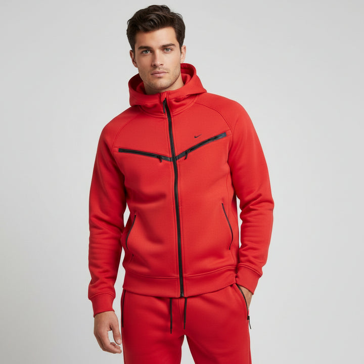 Men’s Tech Fleece Football Jersey Tracksuit Full Zip Hoodie and Joggers Set-Bon Voyage Vintage