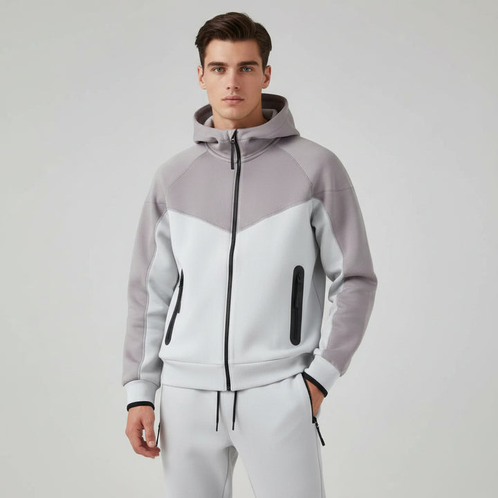 Men’s Tech Fleece Football Jersey Tracksuit Full Zip Hoodie and Joggers Set-Bon Voyage Vintage
