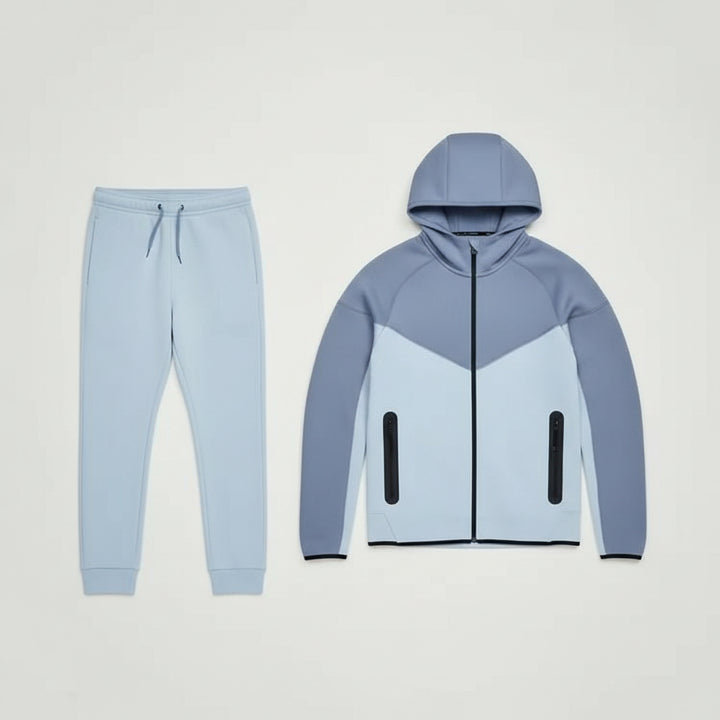 Men’s Tech Fleece Football Jersey Tracksuit Full Zip Hoodie and Joggers Set-Bon Voyage Vintage