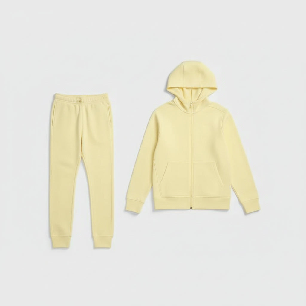 Men’s Tech Fleece Football Jersey Tracksuit Full Zip Hoodie and Joggers Set-Bon Voyage Vintage