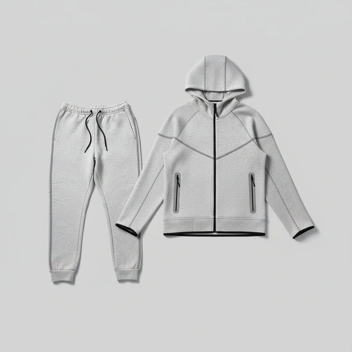 Men’s Tech Fleece Football Jersey Tracksuit Full Zip Hoodie and Joggers Set-Bon Voyage Vintage