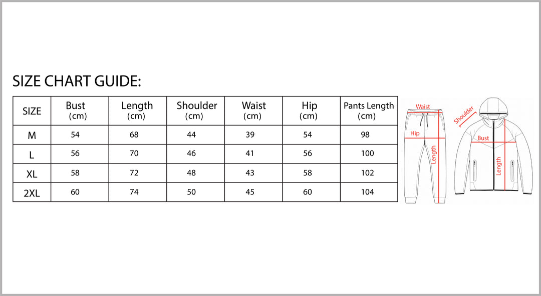Men’s Tech Fleece Football Jersey Tracksuit Full Zip Hoodie and Joggers Set-Bon Voyage Vintage