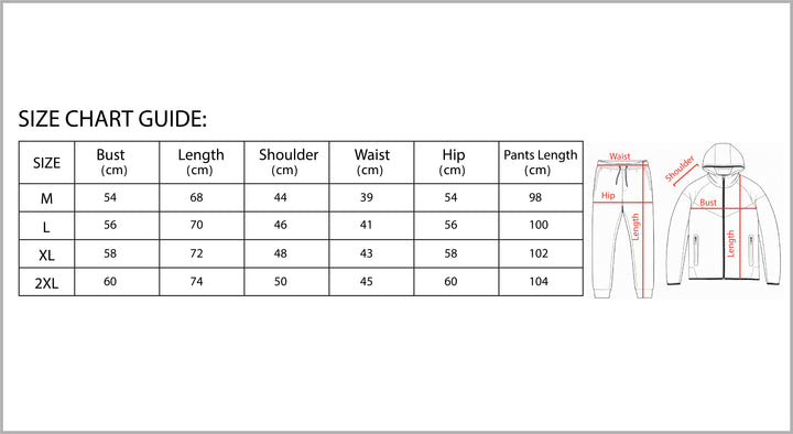 Men’s Tech Fleece Football Jersey Tracksuit Full Zip Hoodie and Joggers Set-Bon Voyage Vintage
