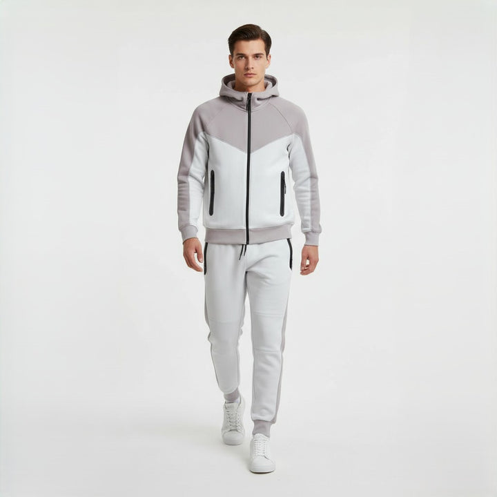 Men’s Tech Fleece Football Jersey Tracksuit Full Zip Hoodie and Joggers Set-Bon Voyage Vintage