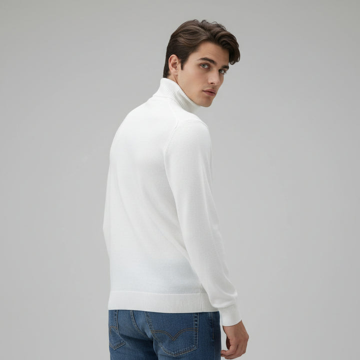 Men’s Turtleneck Pullover Sweater Long Sleeve Knitted Loose Fit Top-Bon Voyage Vintage