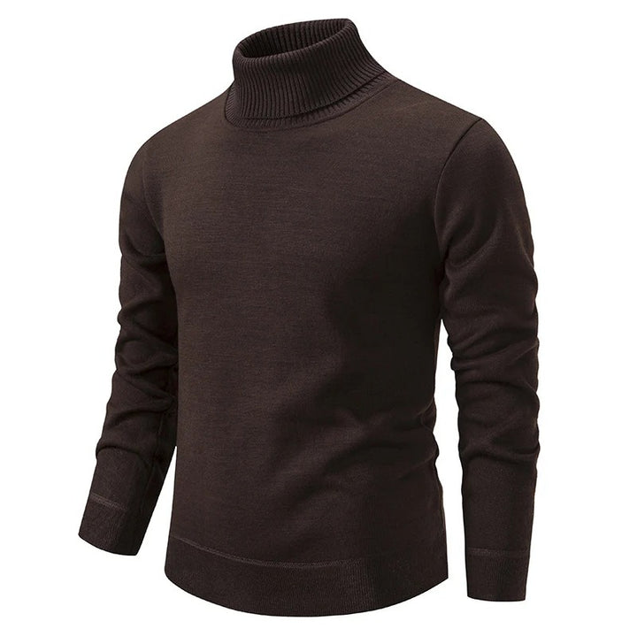 Men’s Turtleneck Pullover Sweater Long Sleeve Knitted Loose Fit Top-Bon Voyage Vintage