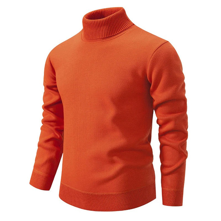 Men’s Turtleneck Pullover Sweater Long Sleeve Knitted Loose Fit Top-Bon Voyage Vintage