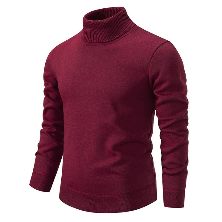 Men’s Turtleneck Pullover Sweater Long Sleeve Knitted Loose Fit Top-Bon Voyage Vintage
