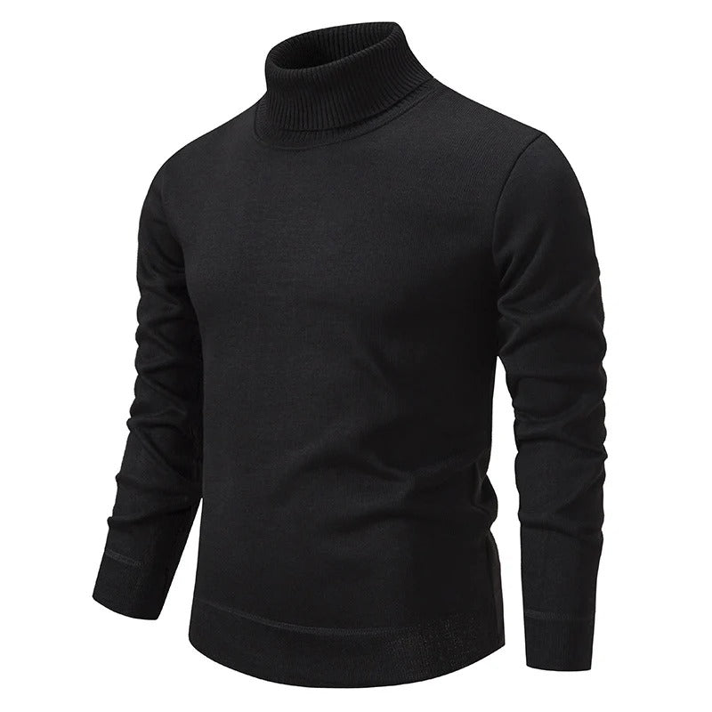 Men’s Turtleneck Pullover Sweater Long Sleeve Knitted Loose Fit Top-Bon Voyage Vintage