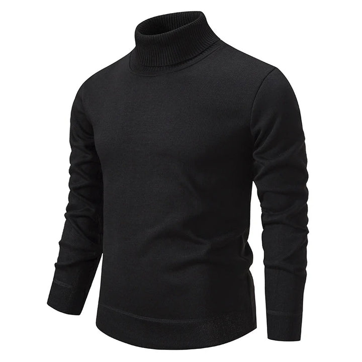 Men’s Turtleneck Pullover Sweater Long Sleeve Knitted Loose Fit Top-Bon Voyage Vintage
