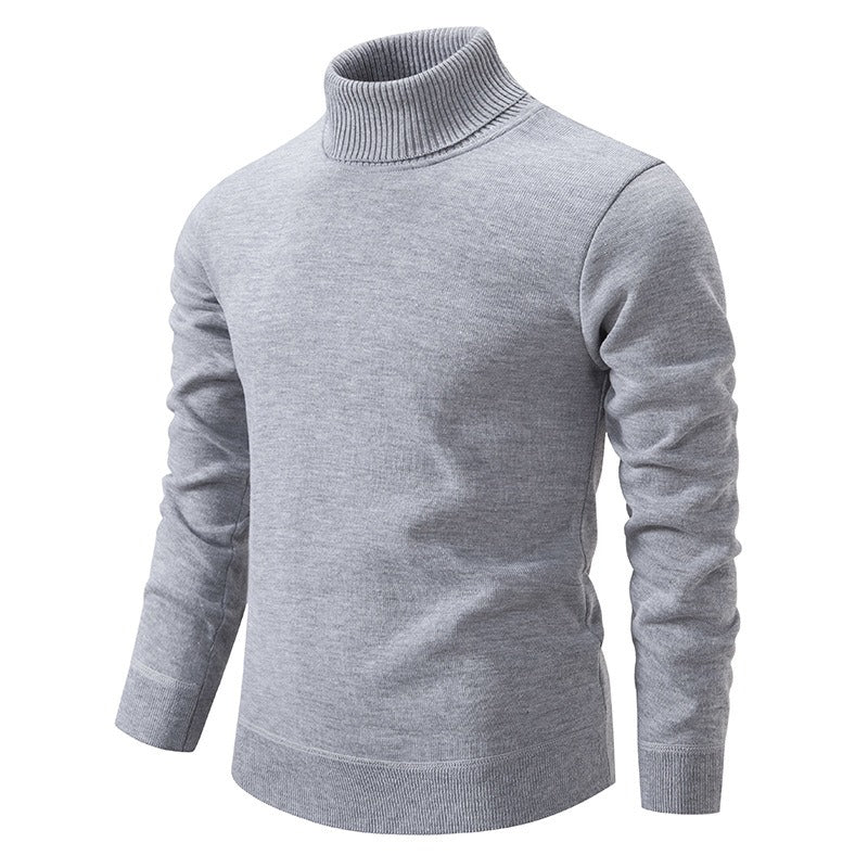 Men’s Turtleneck Pullover Sweater Long Sleeve Knitted Loose Fit Top-Bon Voyage Vintage