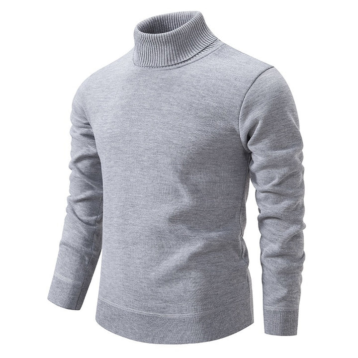 Men’s Turtleneck Pullover Sweater Long Sleeve Knitted Loose Fit Top-Bon Voyage Vintage