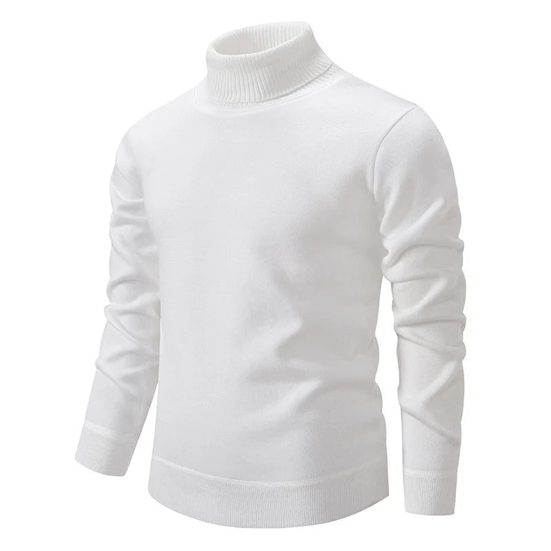 Men’s Turtleneck Pullover Sweater Long Sleeve Knitted Loose Fit Top-Bon Voyage Vintage