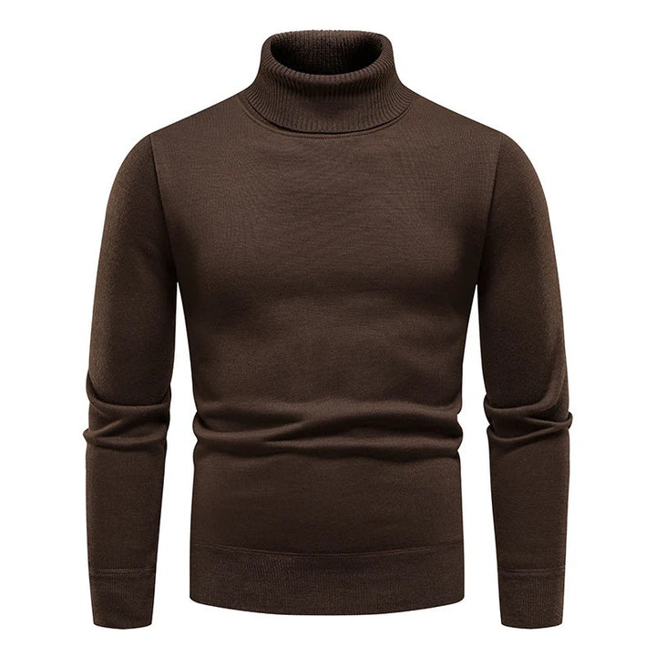 Men’s Turtleneck Pullover Sweater Long Sleeve Knitted Loose Fit Top-Bon Voyage Vintage