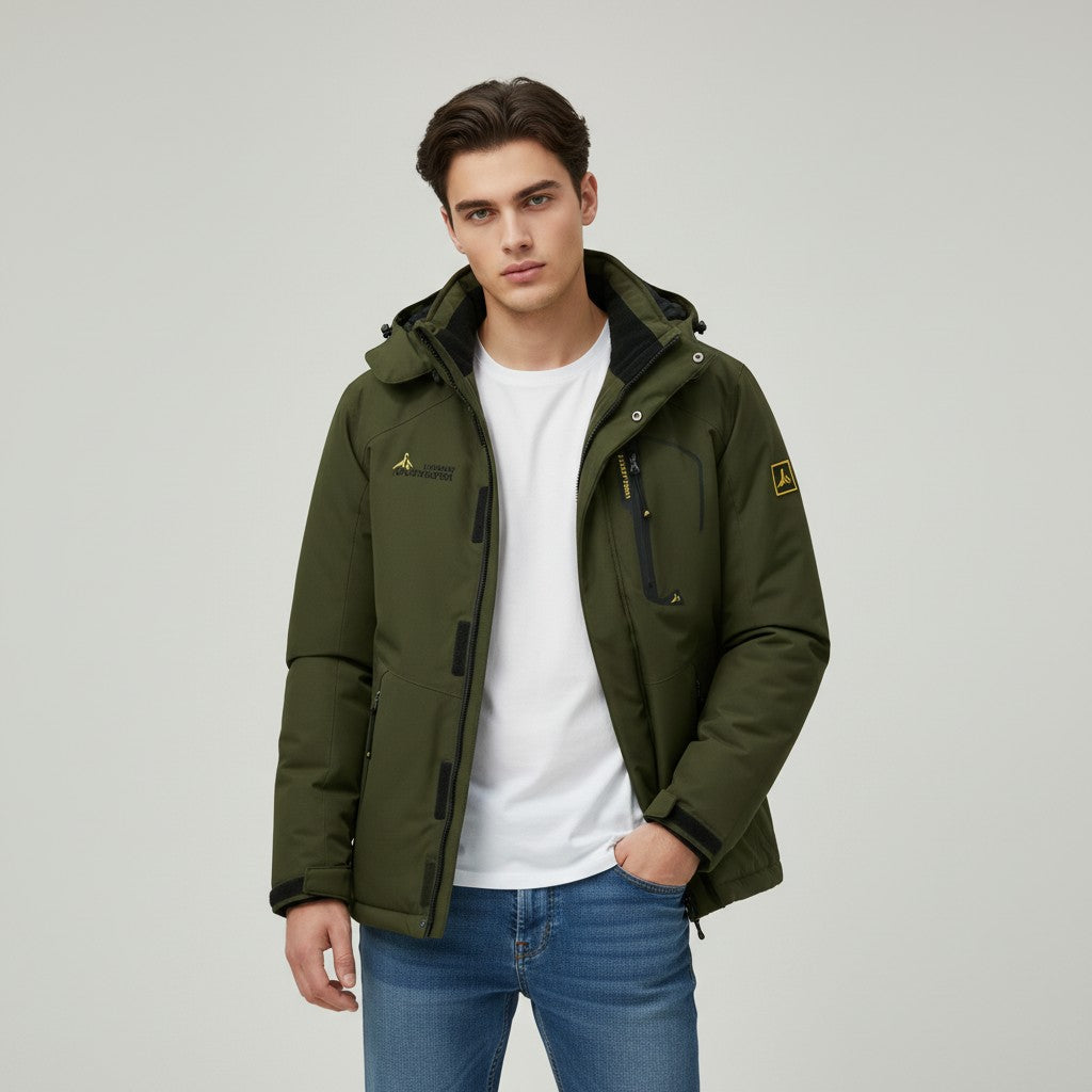 Men’s Waterproof Winter Jacket with Fleece Lining-Bon Voyage Vintage
