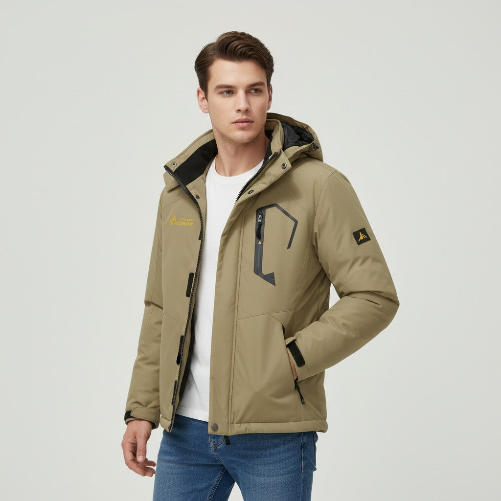 Men’s Waterproof Winter Jacket with Fleece Lining-Bon Voyage Vintage