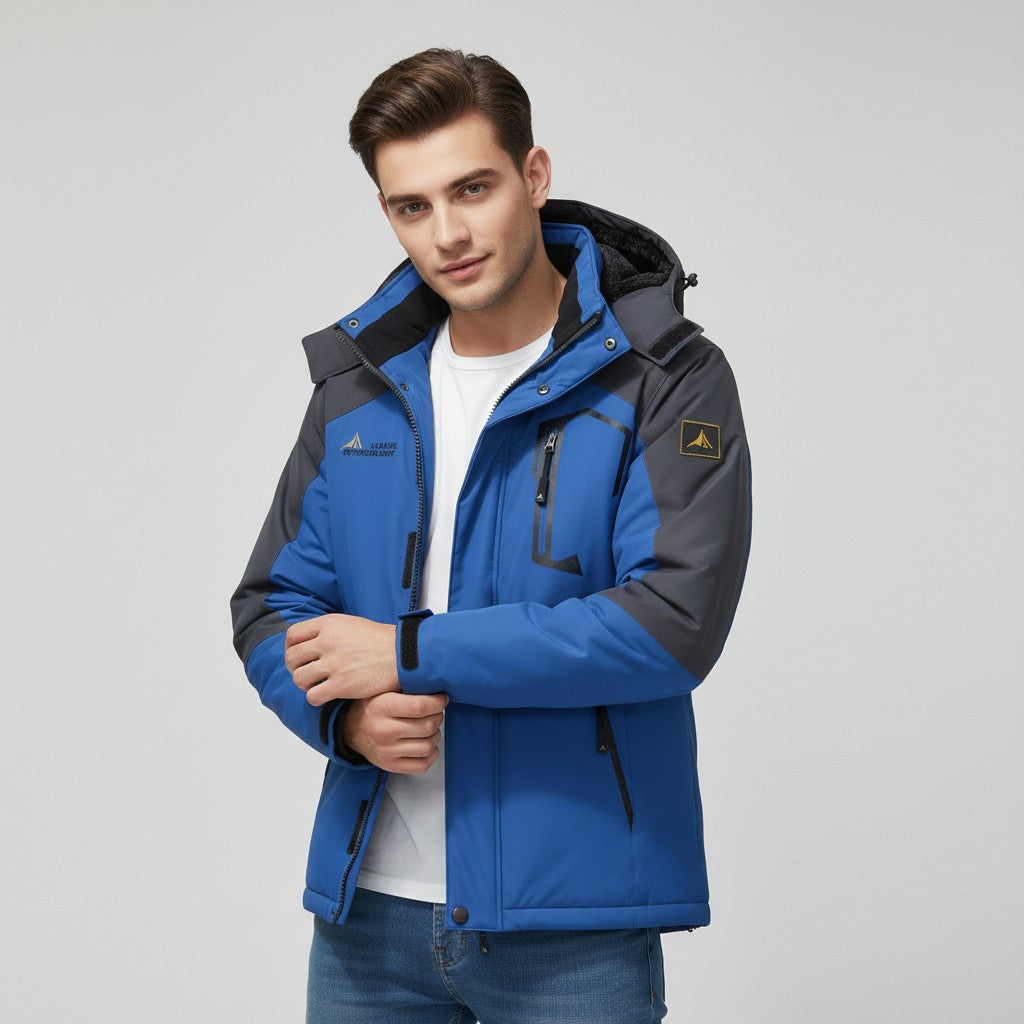 Men’s Waterproof Winter Jacket with Fleece Lining-Bon Voyage Vintage