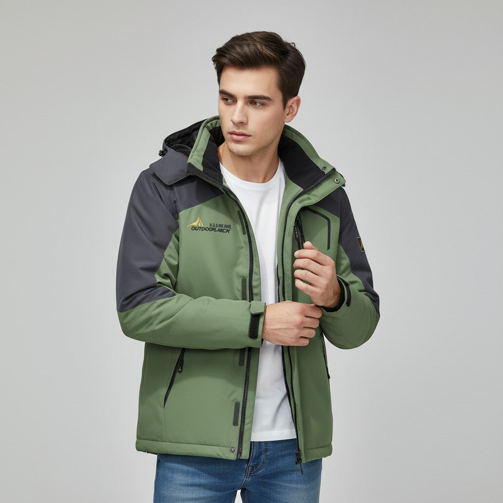 Men’s Waterproof Winter Jacket with Fleece Lining-Bon Voyage Vintage