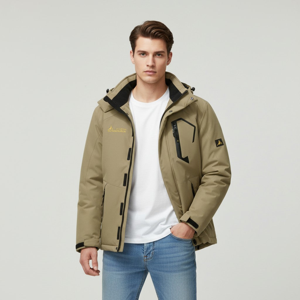 Men’s Waterproof Winter Jacket with Fleece Lining-Bon Voyage Vintage