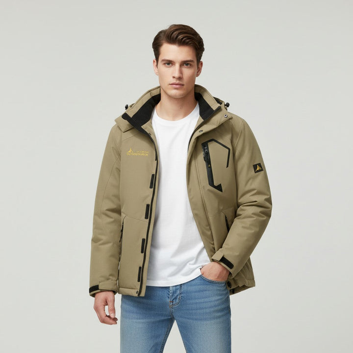 Men’s Waterproof Winter Jacket with Fleece Lining-Bon Voyage Vintage