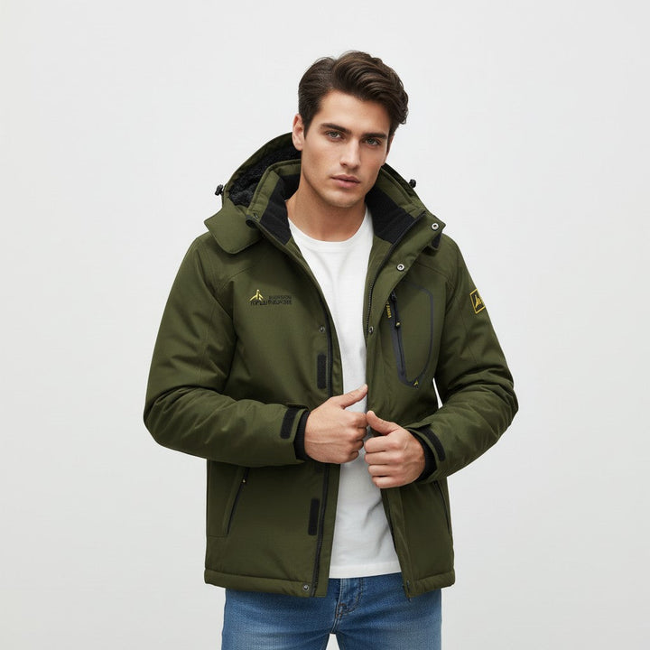 Men’s Waterproof Winter Jacket with Fleece Lining-Bon Voyage Vintage