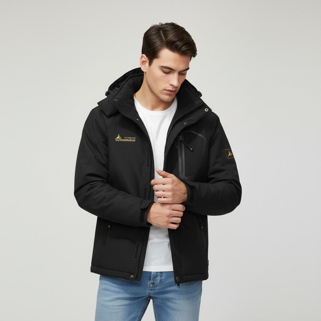 Men’s Waterproof Winter Jacket with Fleece Lining-Bon Voyage Vintage