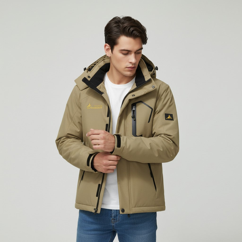 Men’s Waterproof Winter Jacket with Fleece Lining-Bon Voyage Vintage