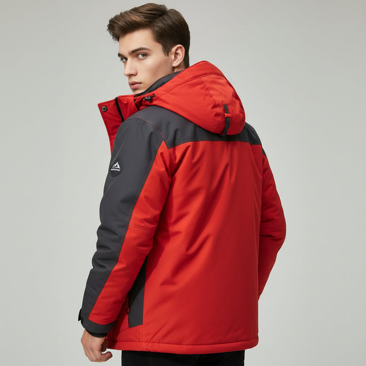Men’s Winter Hooded Jacket – Windproof Fleece Parka for Cold Weather-Bon Voyage Vintage