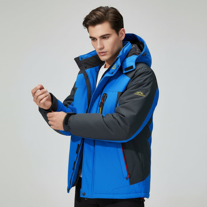 Men’s Winter Hooded Jacket – Windproof Fleece Parka for Cold Weather-Bon Voyage Vintage