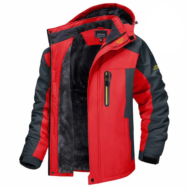 Men’s Winter Hooded Jacket – Windproof Fleece Parka for Cold Weather-Bon Voyage Vintage