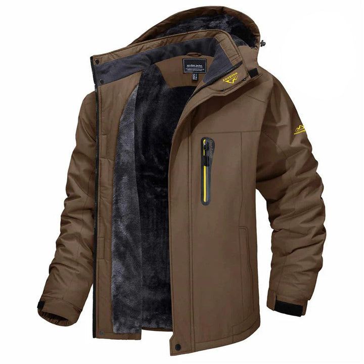 Men’s Winter Hooded Jacket – Windproof Fleece Parka for Cold Weather-Bon Voyage Vintage
