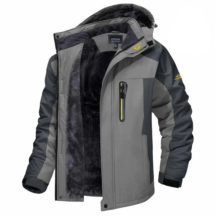 Men’s Winter Hooded Jacket – Windproof Fleece Parka for Cold Weather-Bon Voyage Vintage