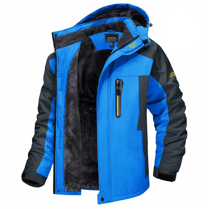 Men’s Winter Hooded Jacket – Windproof Fleece Parka for Cold Weather-Bon Voyage Vintage