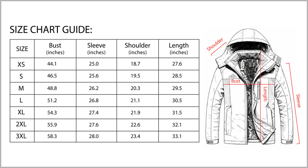 Men’s Winter Hooded Jacket – Windproof Fleece Parka for Cold Weather-Bon Voyage Vintage