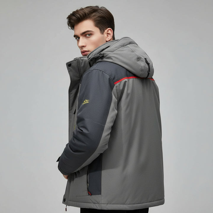 Men’s Winter Hooded Jacket – Windproof Fleece Parka for Cold Weather-Bon Voyage Vintage