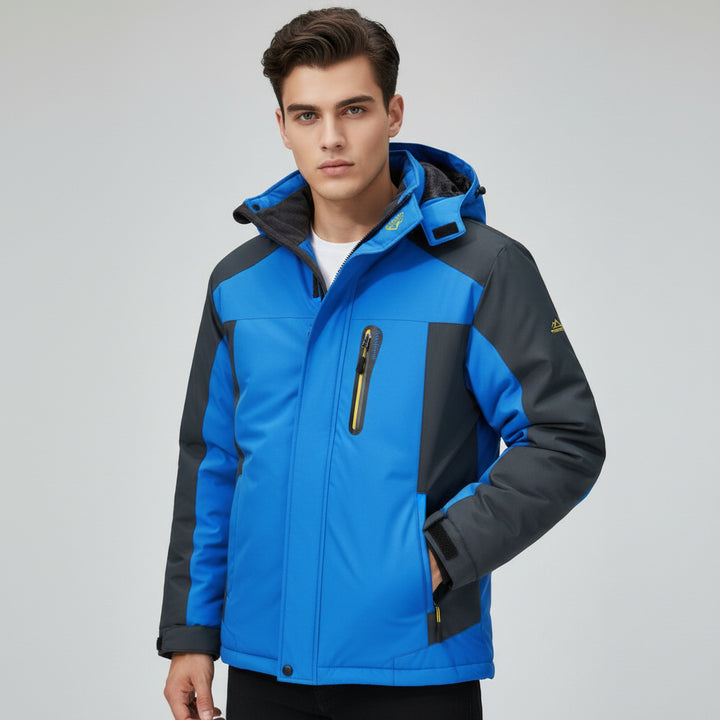 Men’s Winter Hooded Jacket – Windproof Fleece Parka for Cold Weather-Bon Voyage Vintage
