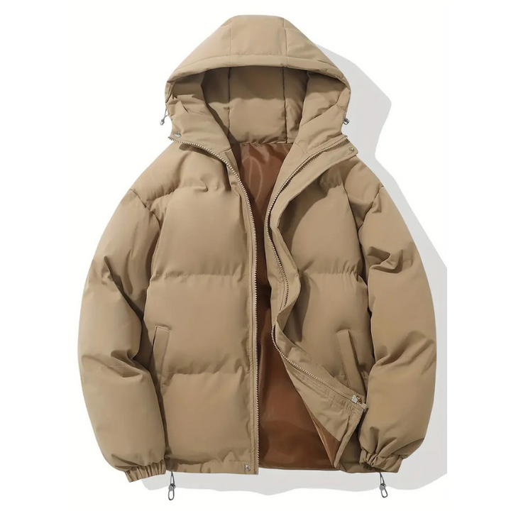 Men’s Winter Lightweight Down Jacket with Hood-Bon Voyage Vintage