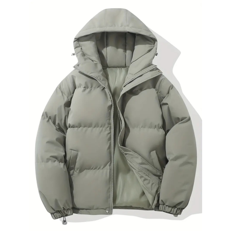Men’s Winter Lightweight Down Jacket with Hood-Bon Voyage Vintage